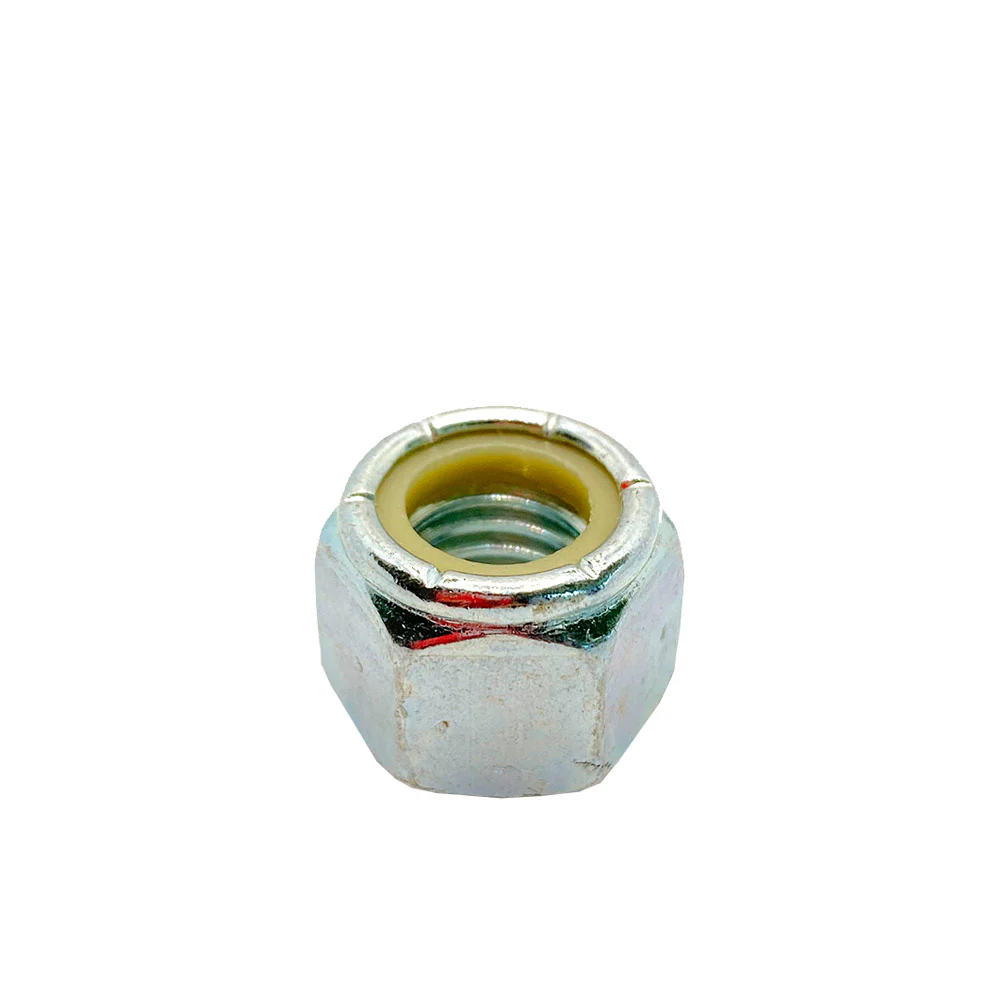 5/16-18in UNC Low Carbon Nylon Lock Nut Clear Zinc