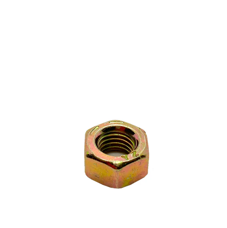 5/16-24in UNF Grade 8 Hex Nut Yellow Zinc