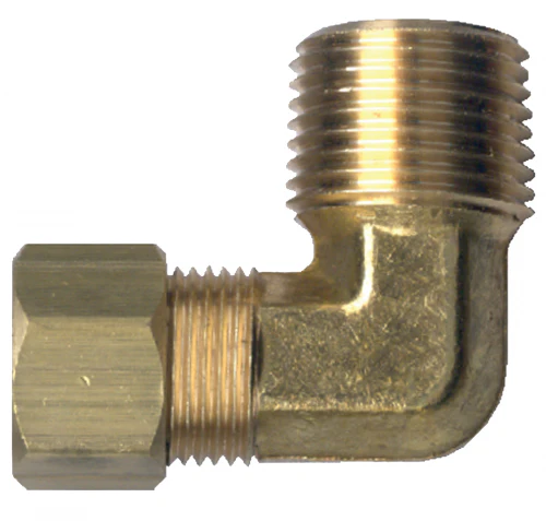 5/32in Tube to 1/8in Male Pipe 90 Degree Brass Elbow