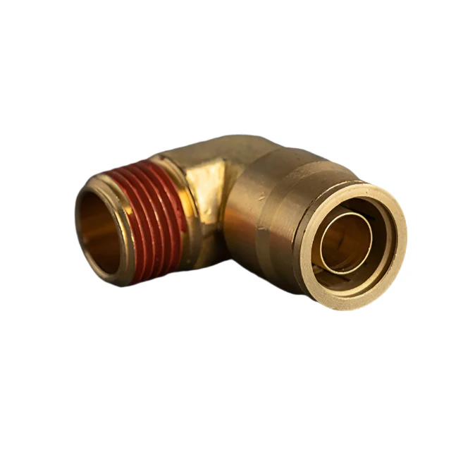 5/8in Tube to 1/2in Male Pipe Push Connect 90° Brass Elbow