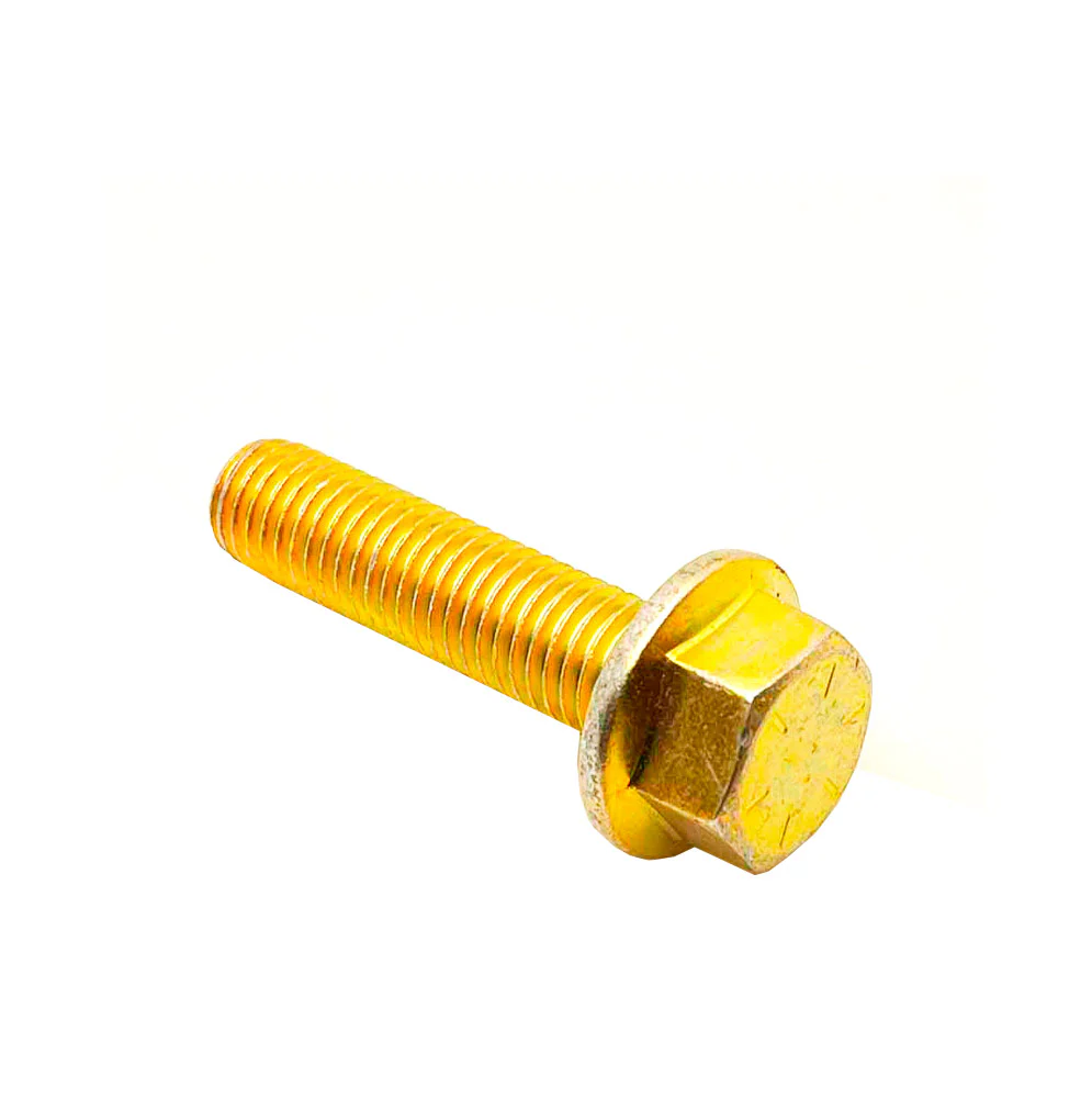 5/8-11 X 2-1/2in UNC Grade 8 Flange Bolt Yellow Zinc
