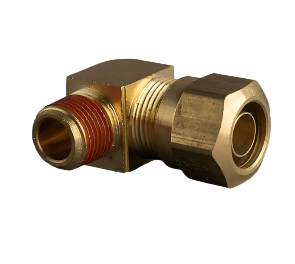 5/8in Tube to 3/8in Male Pipe 90° Brass Elbow