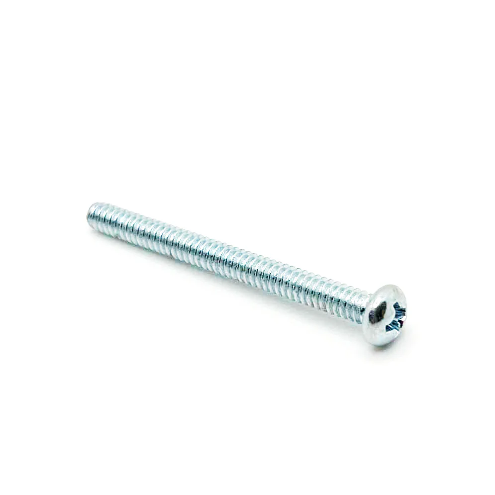 #6-32 x 1-1/2in UNC Phillips Round Machine Screw Clear Zinc