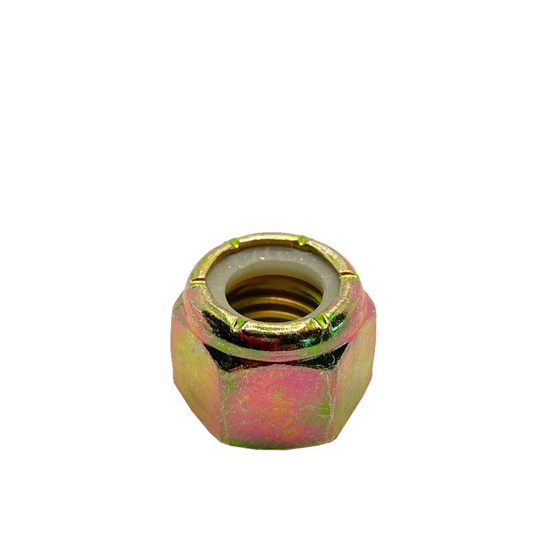 7/16-20 UNF Grade 8 Nylon Lock Nut Yellow Zinc