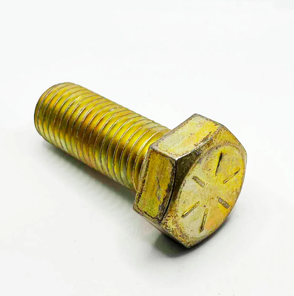 7/8-9 x 1-1/2in UNC Grade 8 Hex Cap Screw Yellow Zinc