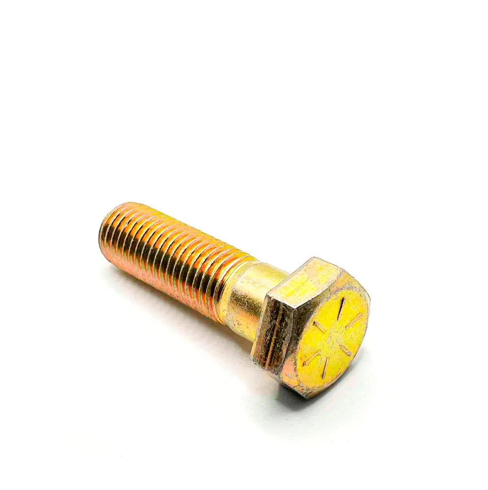 7/8-9 x 3in UNC Grade 8 Hex Cap Screw Yellow Zinc