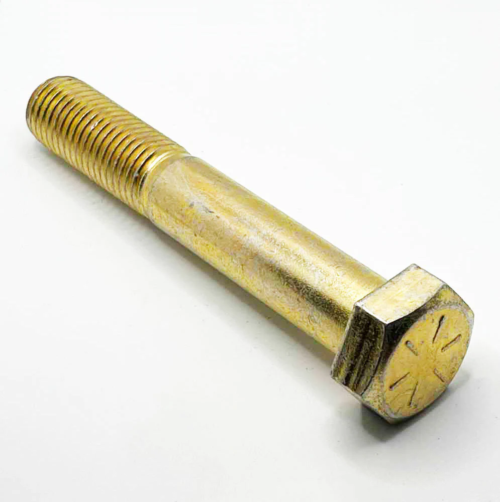 7/8-9 x 5in UNC Grade 8 Hex Cap Screw Yellow Zinc