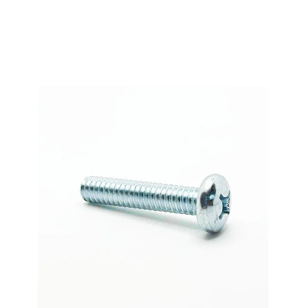 #8-32 x 1-1/2in UNC Phillips Pan Machine Screw Clear Zinc