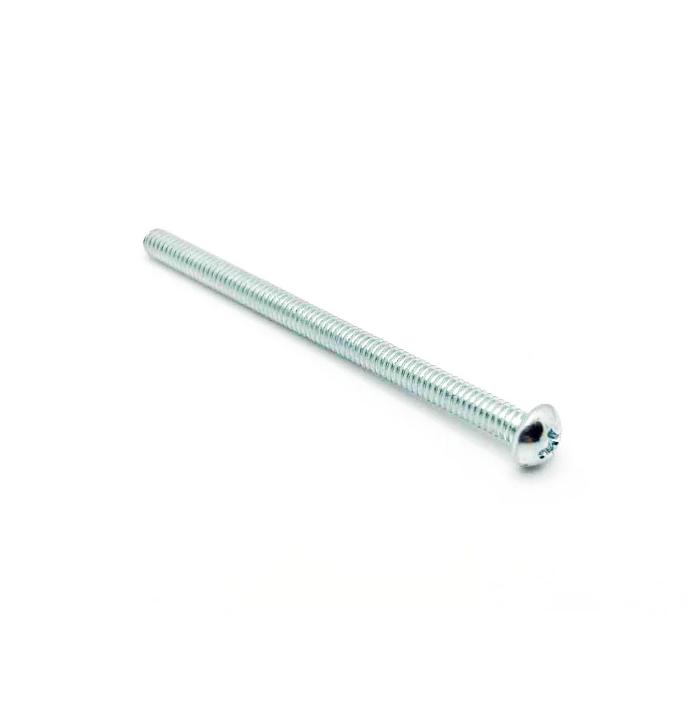 #8-32 x 2-1/2in UNC Phillips Round Machine Screw Clear Zinc