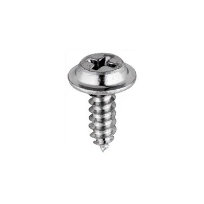 #8 x 1/2in Phillips Flat Top Washer Head Tapping Screw Zinc