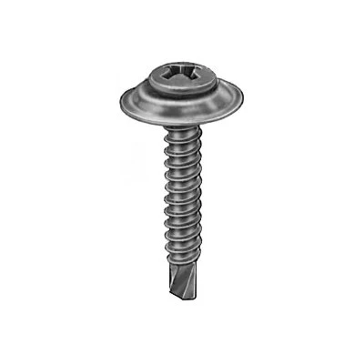 #8 x 1in #6 Head Phillips Oval Sems Tapping Screw Black Phosphate