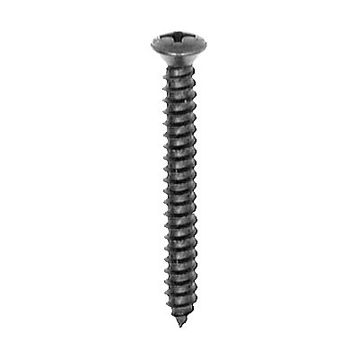 #8 x 1-1/2in Phillips Oval Trim Screw Black Oxide