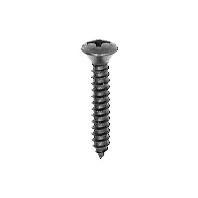 #8 x 1in Phillips Oval Trim Screw Black Oxide
