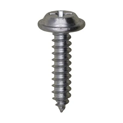 #8 x 3/4in Phillips Flat Top Washer Head Tapping Screw Zinc