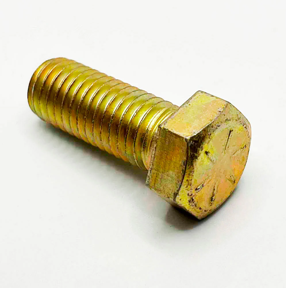 9/6-12 x 1-3/4in UNC Grade 8 Hex Cap Screw Yellow Zinc