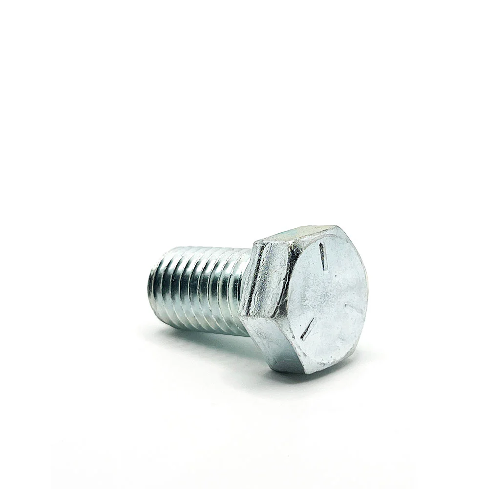 9/16-12 x 1in UNC Grade 5 Hex Cap Screw Clear Zinc