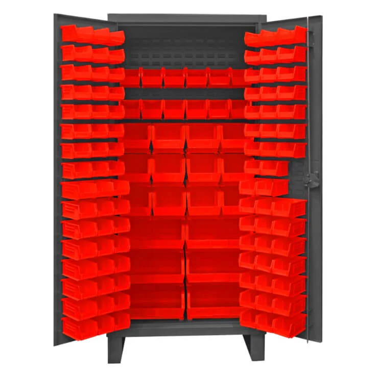 Cabinet with 126 Bins