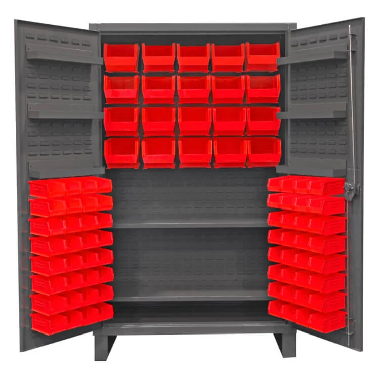 Cabinet with 84 Bins and 2 Shelves