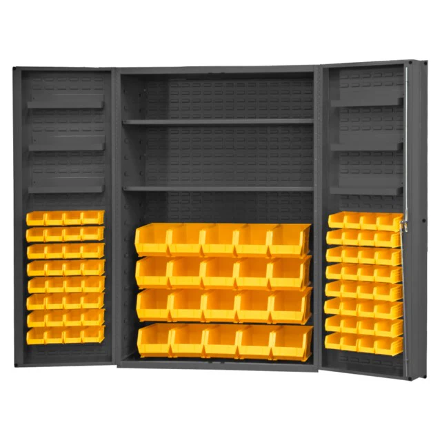 Cabinet with 84 Bins and 2 Shelves