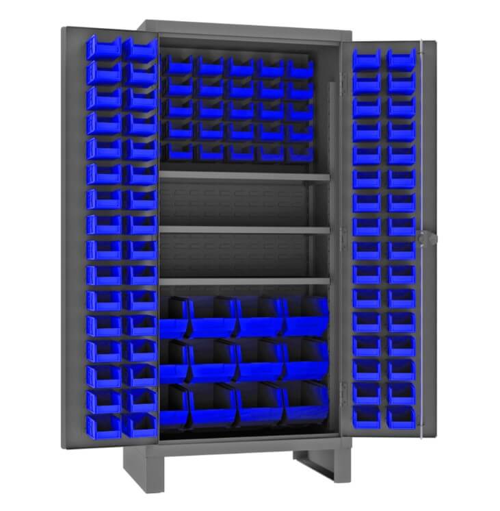 Cabinet with 108 Bins and 3 Shelves