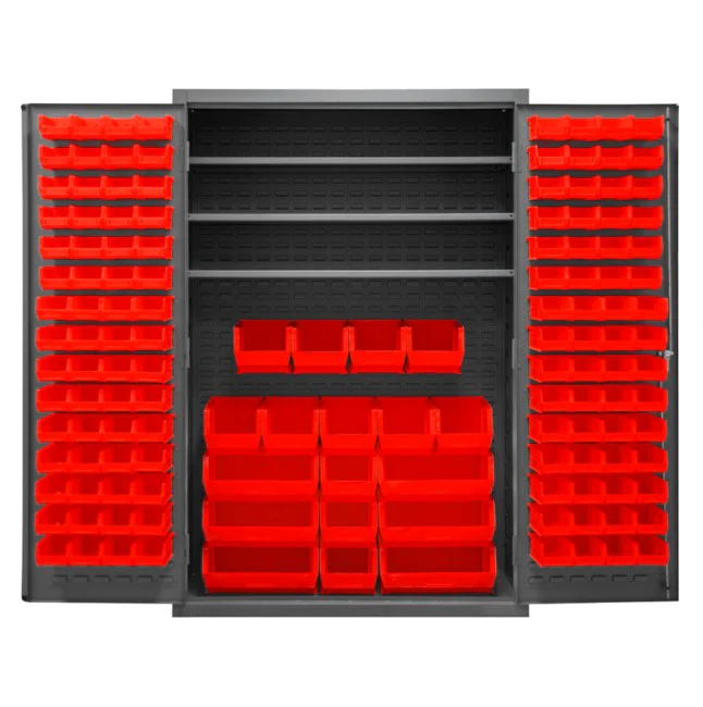 Cabinet with 138 Bins and 3 Shelves