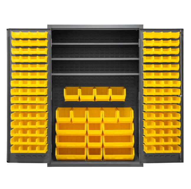Cabinet with 138 Bins and 3 Shelves