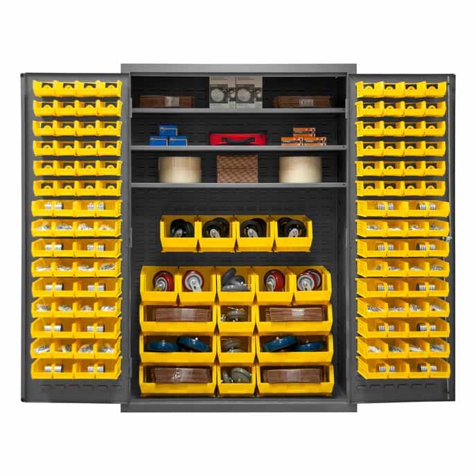 Cabinet with 138 Bins and 3 Shelves