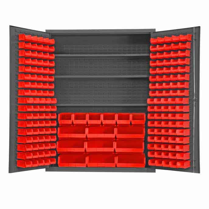 Cabinet with 185 Bins and 3 Shelves