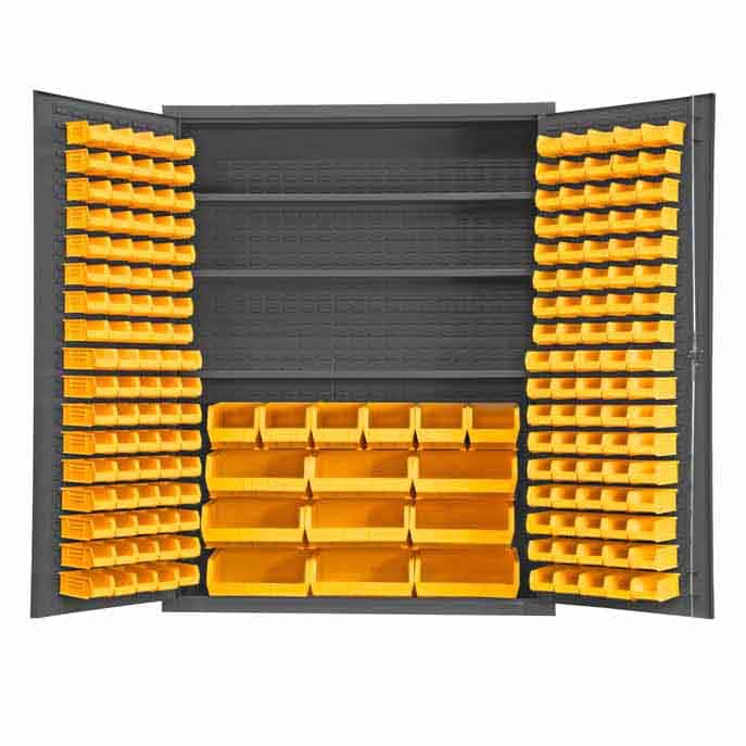 Cabinet with 185 Bins and 3 Shelves
