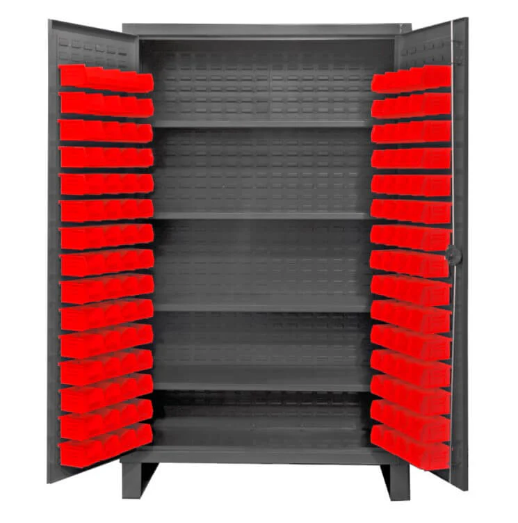 Cabinet with 120 Bins and 4 Shelves