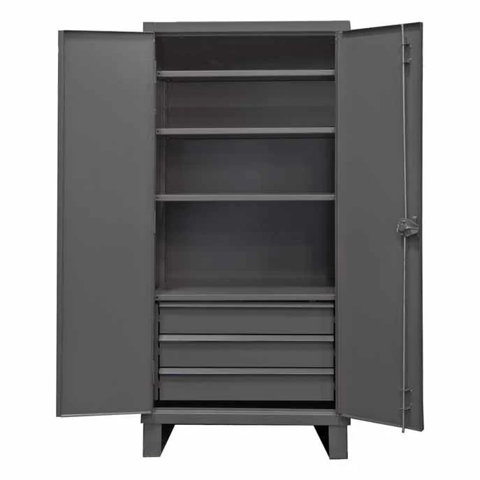 Cabinet with 4 Shelves and 3 Drawers