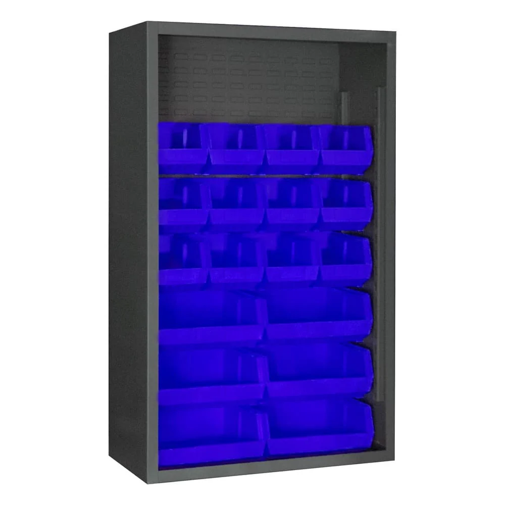 Enclosed Sheving with 18 Bins