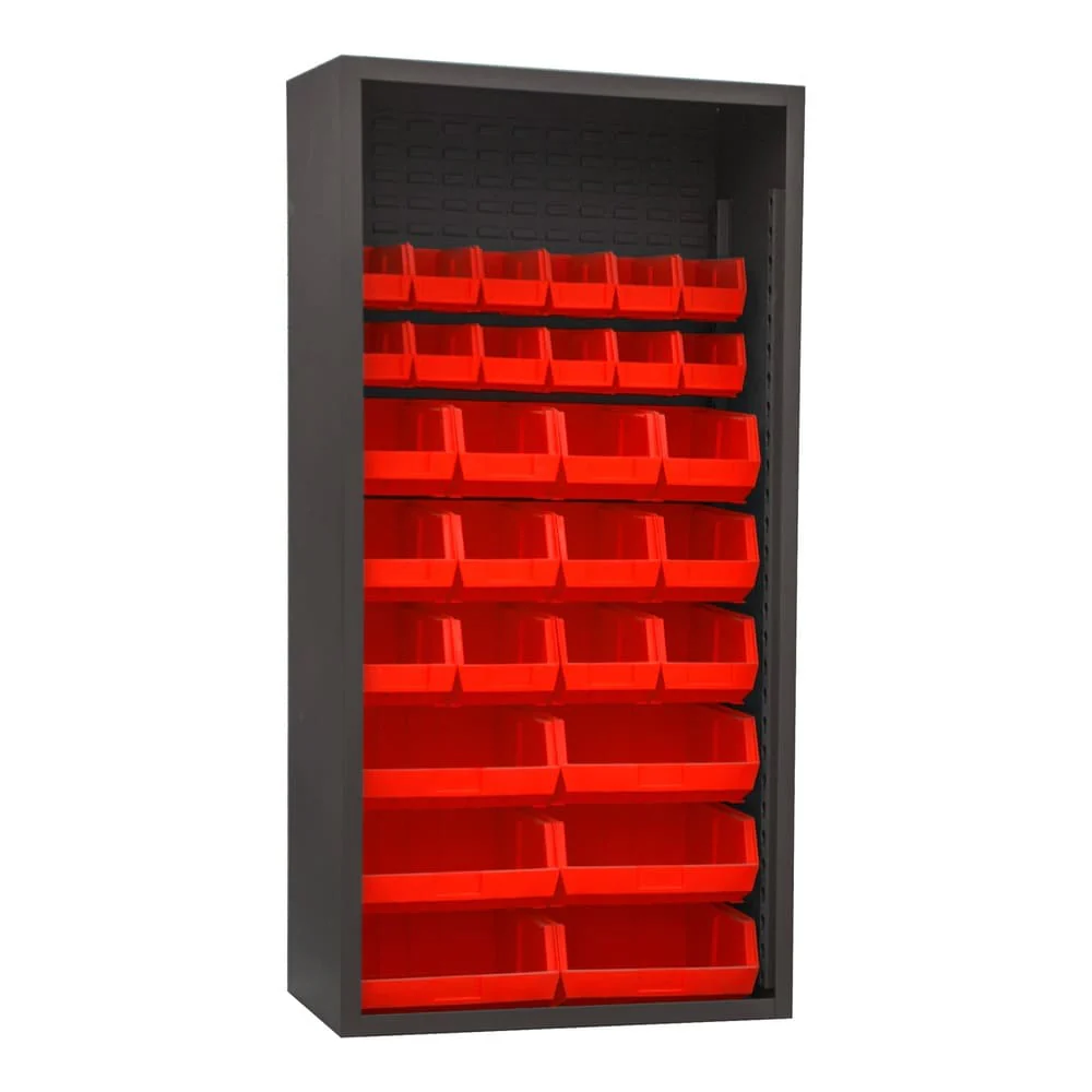 Enclosed Sheving with 30 Bins