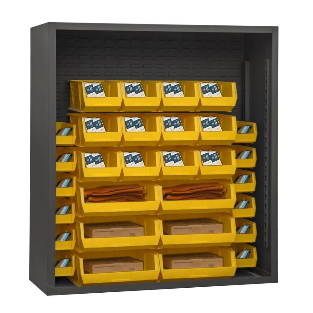 Enclosed Sheving with 30 Bins