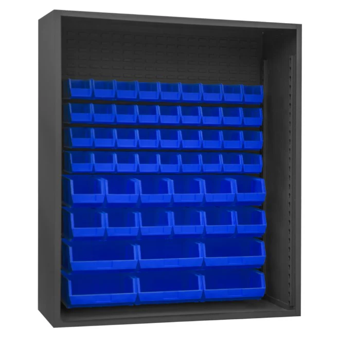 Enclosed Sheving with 54 Bins