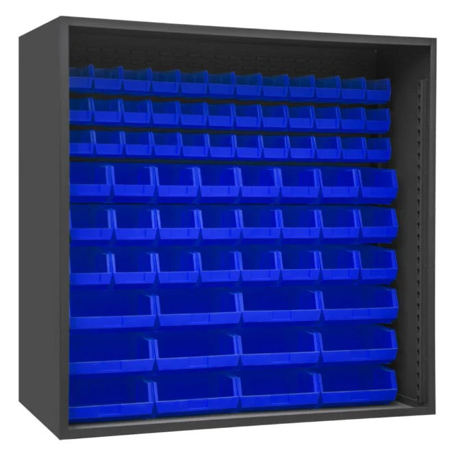 Enclosed Sheving with 72 Bins