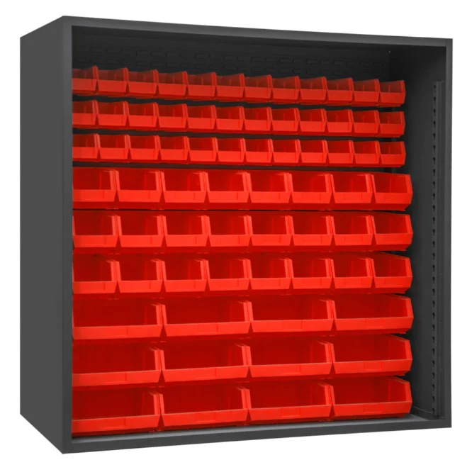 Enclosed Sheving with 72 Bins