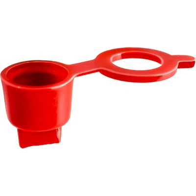 Red Grease Fitting Cap Polyethylene