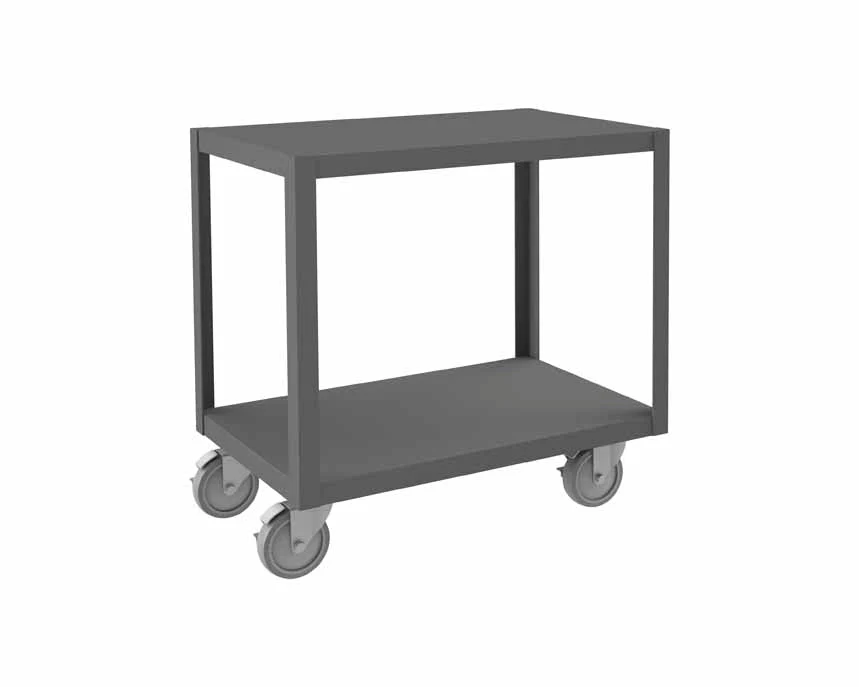 High Deck Mobile Table with 2 Shelves