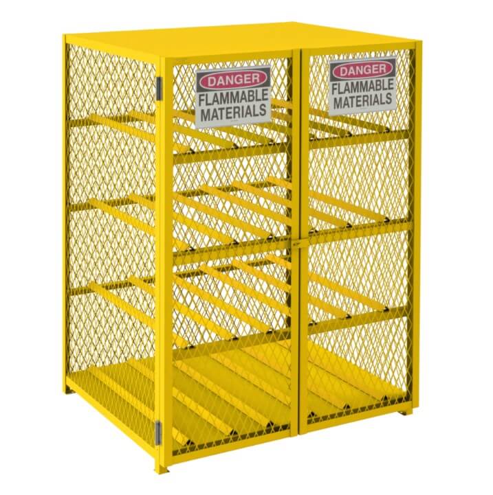 Cabinet with 12 Cylinder Horizontal Gas Storage