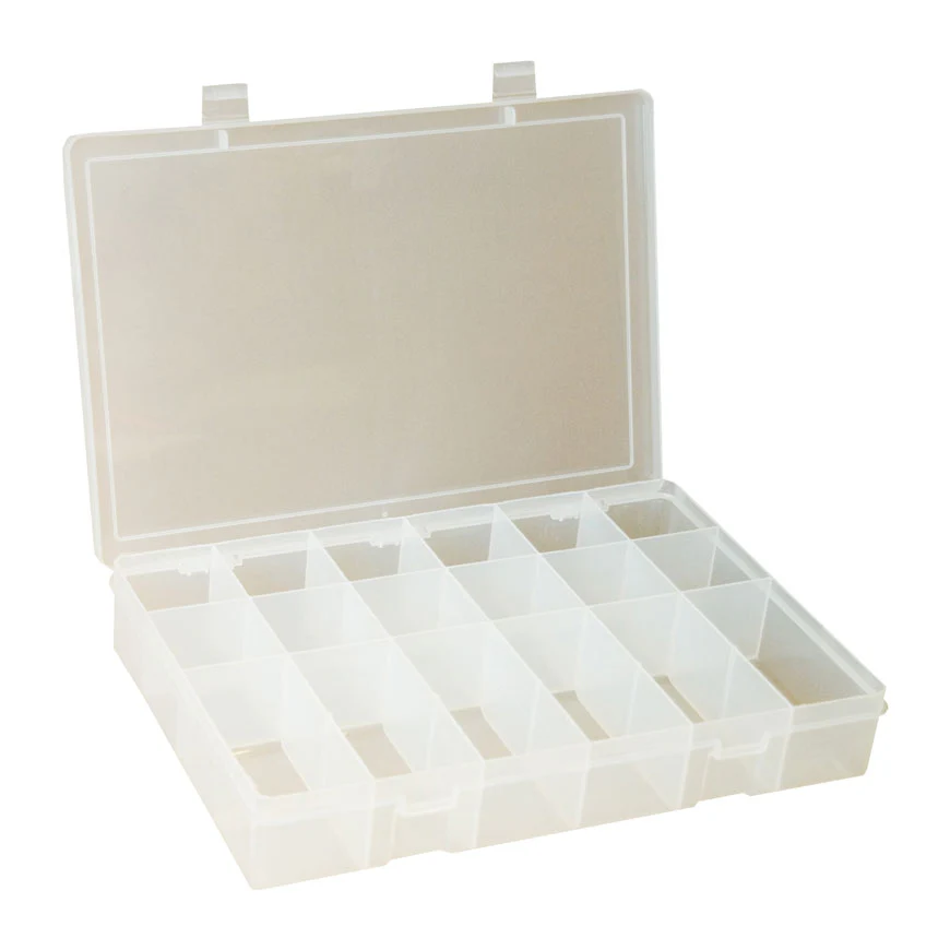 Large Compartment Box with 18 Holes