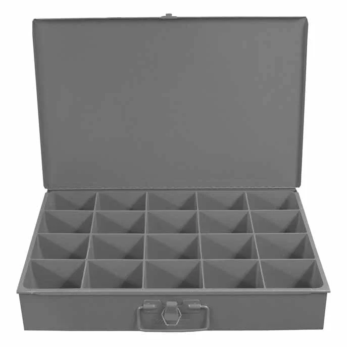 Large Steel Compartment Box with 20 Holes