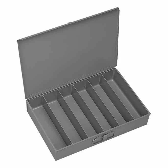 Large Steel Compartment Box with 6 Holes
