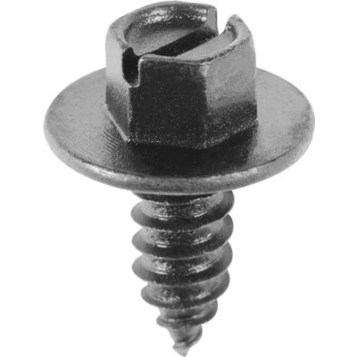 #14 x 5/8in Slotted Hex Washer Head Black E-Coat