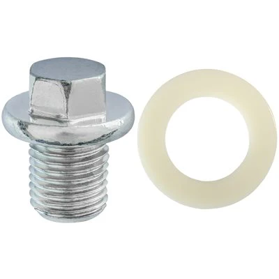 M14-1.5 Oil Drain Plug with Gasket / Length : 16mm Across Flats : 13mm Washer Diam: 23mm Steel Zinc