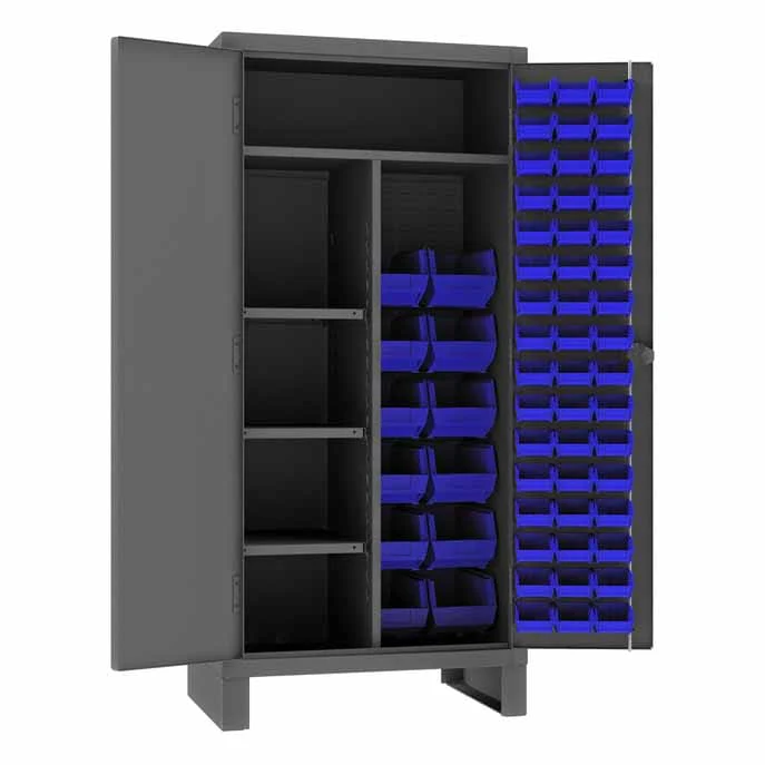 Maintenance Cabinet with 60 Bins and 4 Shelves