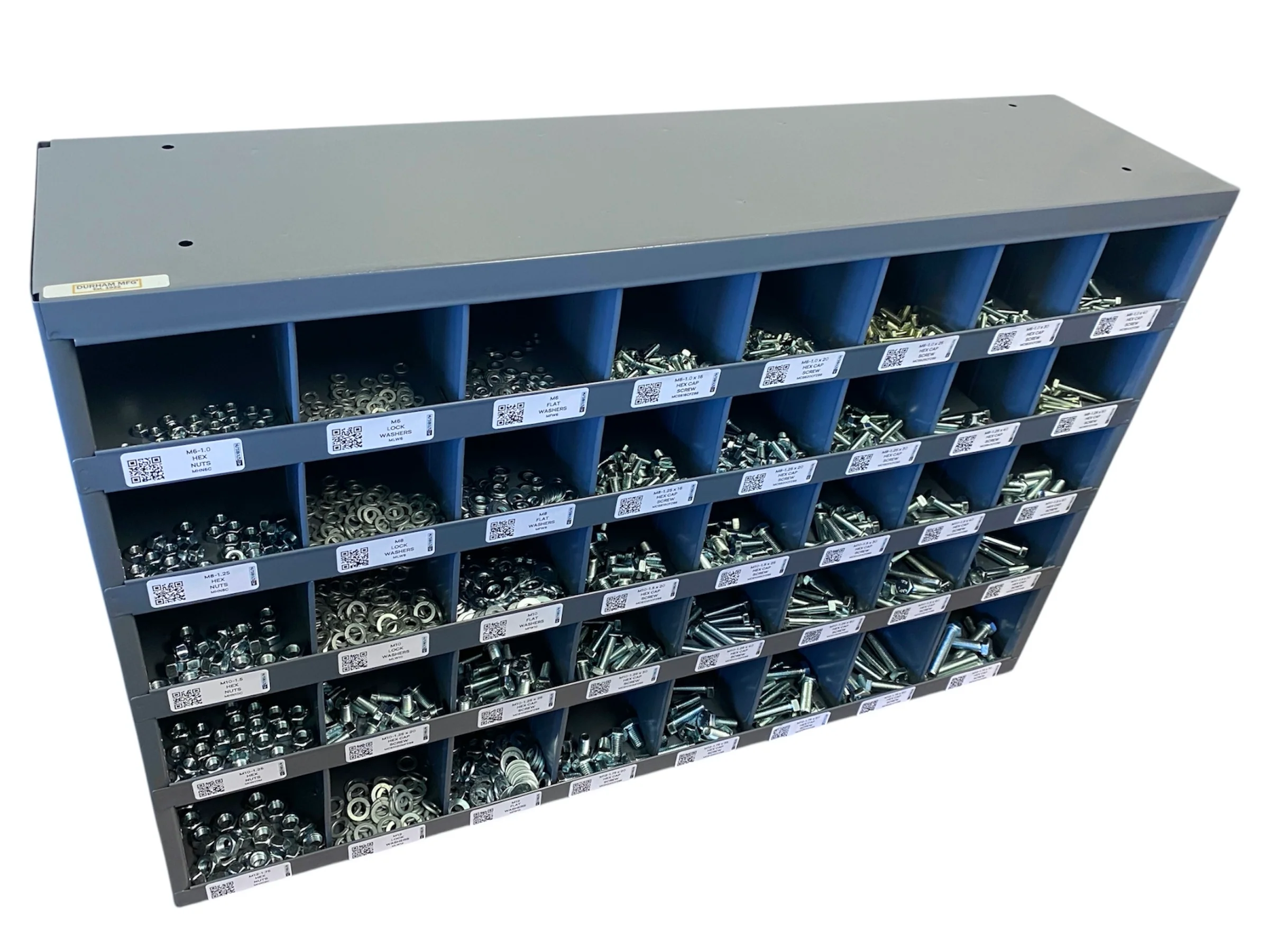 1,340 Piece Class 8.8 Hex Head Cap Screw, Nut, and Washer Assortment Refill