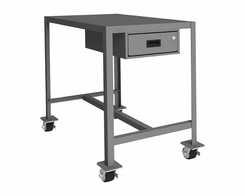 24in x 36in Mobile Machine Table Workbench with 1 Drawer