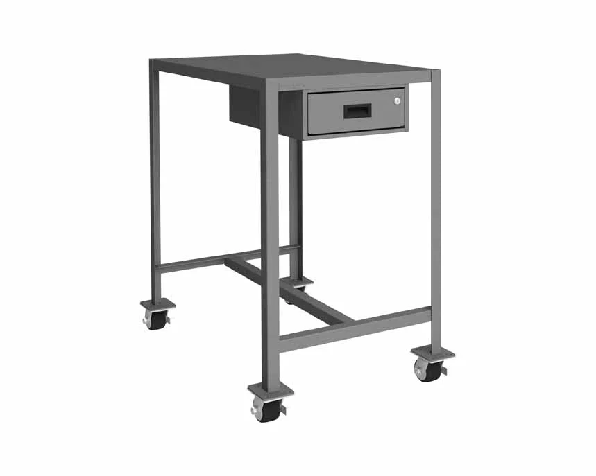 24in x 36in Mobile Machine Table Workbench with 1 Drawer