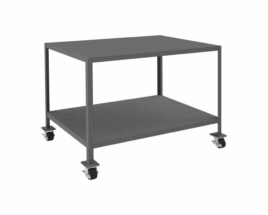 36in x 48in Mobile Machine Table Workbench with 2 Shelves